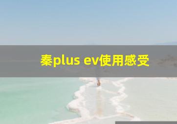 秦plus ev使用感受